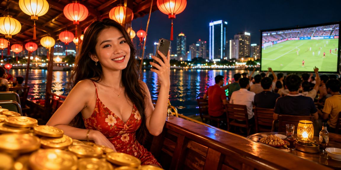 Người dùng tại Hà Nội theo dõi tỷ lệ cược bóng đá tại chợ đêm về khuya